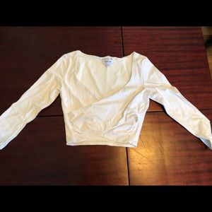 Bebe white bandage crop top